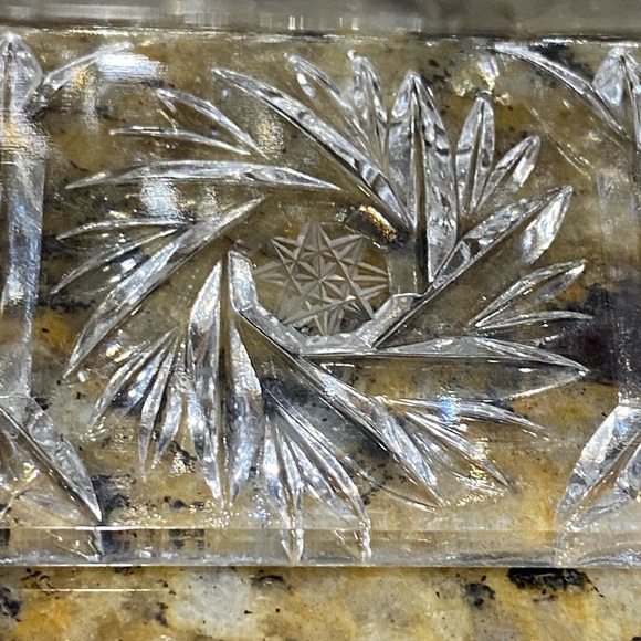 Vintage Crystal Butter Dish / Butter Stick - Picture 5 of 9